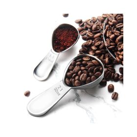 Stainless Steel Spoon for Loose Tea Sugar Powder or Flour 15ml and 30ml - Slver