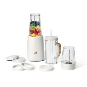 Beautiful Personal Blender 12 Piece Set White Icing by Drew Barrymore - Beautiful