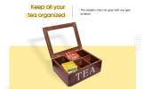 WILLART Wooden Rectangular Tea Storage Chest Box with 6 Compartments (Brown, Sheesham Wood) - Brown