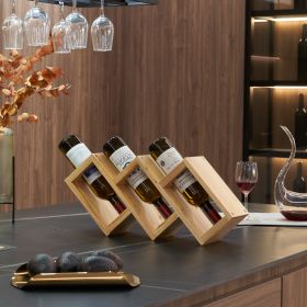 3 Bottles of Table Wine Rack/Solid wood wine rack /Home wine rack//Living room wine rack/ PINE - as Pic