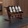 Table wine rack with cup holder/wine racks countertop/Solid wood wine rack /Home wine rack/Living room wine rack/ PINE - as Pic