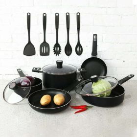 Aluminum Nonstick Midweight 13pcs Cookware Set Dishwasher Safe - 13pcs