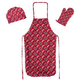 Ohio State 3-Piece Apron; Oven Mitt and Chef Hat Set