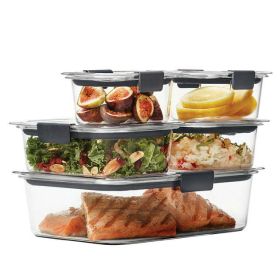 Brilliance 10 Piece Tritan Stain-Proof Food Storage Variety Set - Clear