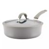 Cook + Create Aluminum Nonstick Saute Pan with Lid 3qt Gray - Gray