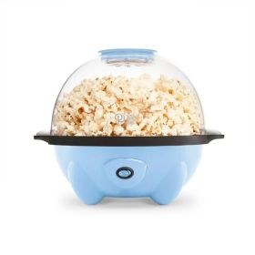 4.5 Qt. Stirring Electric Popcorn Popper, Lid, Serving Bowl & Convenient Storage, 18 Cups – Sky Blue - New - 3 lbs. - Blue