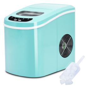 Mini Portable Electric Ice Maker Machine with Ice Scoop - green