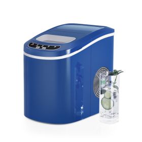 Mini Portable Electric Ice Maker Machine with Ice Scoop - navy