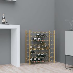 Wine Rack for 48 Bottles Gold Metal