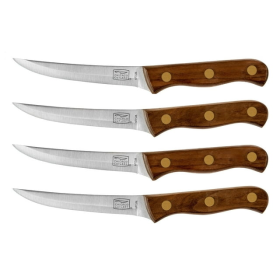 Chicago Cutlery Walnut Tradition 4-Piece Stainless Steel Steak Knife Set - Chicago Cutlery