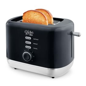 Rise by Dash 2-Slice Toaster: Defrost, Reheat + Auto Shut off, 7 Browning Levels for Bread, English Muffins & More, Black - Rise by Dash