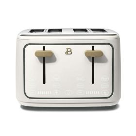 Beautiful 4-Slice Toaster with Touch-Activated Display, White Icing by Drew Barrymore - Beautiful