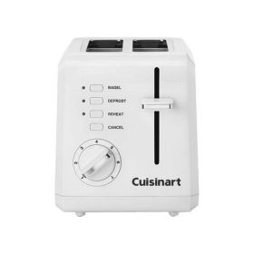 Cuisinart Plastic Compact 2 Slice White Toaster - Conair