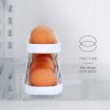 Egg Dispenser, Space-Saving Rolling Eggs Dispenser and Organizer for Refrigerator Storage - White