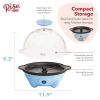 4.5 Qt. Stirring Electric Popcorn Popper, Lid, Serving Bowl & Convenient Storage, 18 Cups – Sky Blue - New - 3 lbs. - Blue