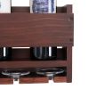 Wall-mounted wine rack with cup holder / wine racks countertop/PINE/Solid wood /Home wine rack//Living room wine rack - as Pic