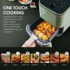 Moosoo 2 Quart Small Air Fryer, 1200W Touchscreen Compact Air Fryer Oven with 8 Preset Modes & 100 Recipes - MOOSOO