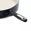 Rio 5qt Ceramic Nonstick Covered Saute Pan with Helper Handle Black - Black