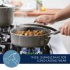 Cook + Create Aluminum Nonstick Saute Pan with Lid 3qt Gray - Gray