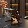 Table wine rack with cup holder/wine racks countertop/Solid wood wine rack /Home wine rack/Living room wine rack/ PINE - as Pic