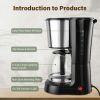 Drip Coffee Maker 12 Cup, Anti-Drip Coffee Machine, Auto Keep Warm Function - as Pic