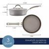 Cook + Create Aluminum Nonstick Saute Pan with Lid 3qt Gray - Gray