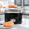 Russell Hobbs Retro Style 2-Slice Toaster, Black, TR9150BKR - Russell Hobbs