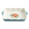 Rectangular Ceramic Bakeware Set, Multiple Patterns, 2-Piece - Spring Bouquet