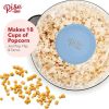 4.5 Qt. Stirring Electric Popcorn Popper, Lid, Serving Bowl & Convenient Storage, 18 Cups – Sky Blue - New - 3 lbs. - Blue