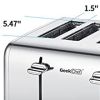 Toaster 4 Slice;  Geek Chef Stainless Steel Extra-Wide Slot Toaster with Dual Control Panels of Bagel/Defrost/Cancel Function(Sliver-Black) - 4