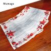 Muwago Christmas Stars Printing Resists Shrinkage Wrinkles Table Runner Firmer Literary Romance Christmas Party Table Decoration - customizable