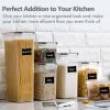 Kitchen Food Storage Containers Set, Kitchen Pantry Organization and Storage with Easy Lock Lids, 8 Pieces - Black