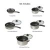 9-Piece Non-Stick Cookware Set - Champagne