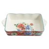 Rectangular Ceramic Bakeware Set, Multiple Patterns, 2-Piece - Spring Bouquet